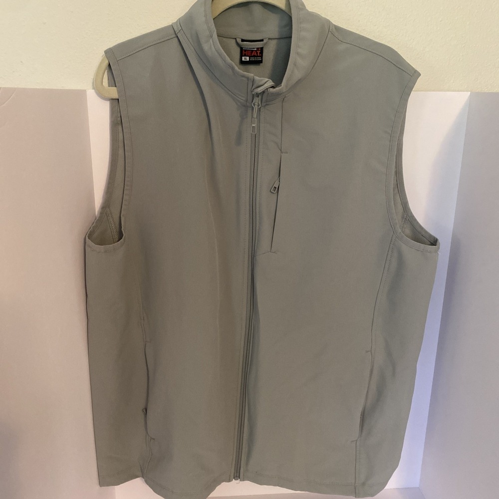 32 Degrees Heat Men's XL Water Repellent/UPF 30+ Vest (1736133) Gray J1